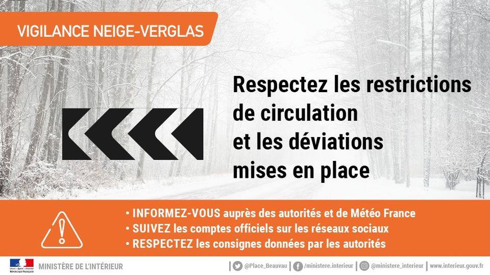 VIGILANCE ORANGE NEIGE-VERGLAS : pas de bus scolaire vendredi 15 janvier