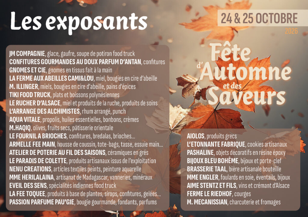 Exposants Fête d'automne et des saveurs