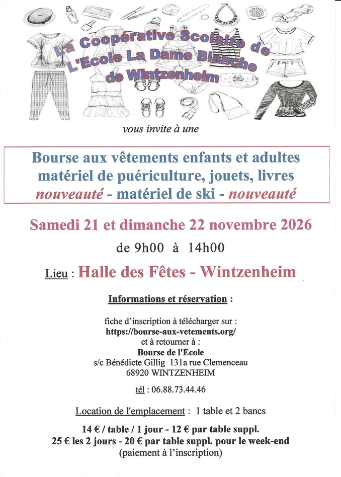 Bourse vêtements